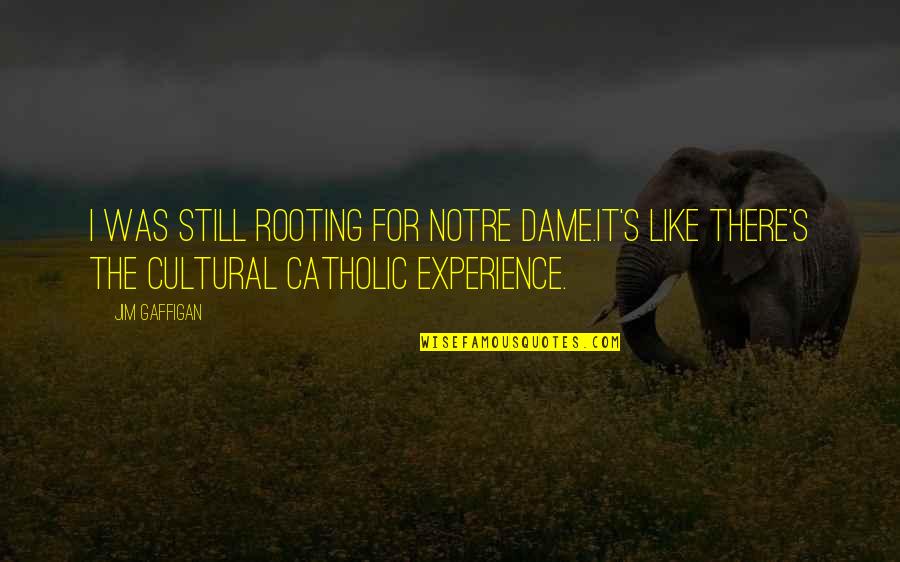 Simultanagnosia Youtube Quotes By Jim Gaffigan: I was still rooting for Notre Dame.It's like