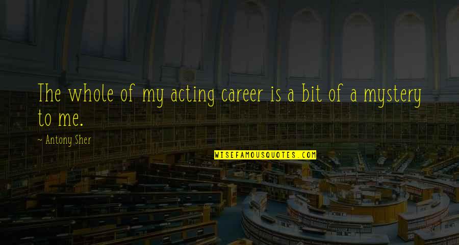 Sinagot Quotes By Antony Sher: The whole of my acting career is a