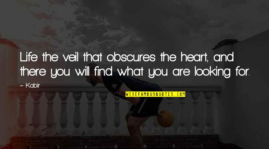 Since 98 Quotes By Kabir: Life the veil that obscures the heart, and