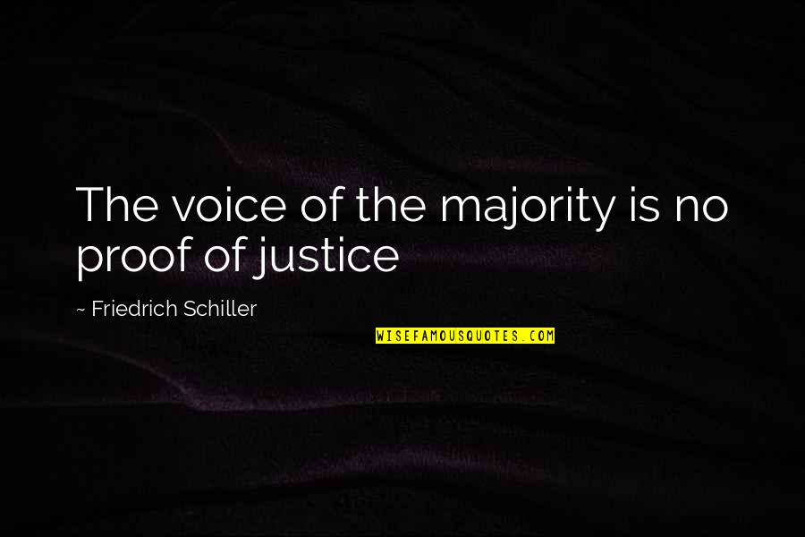 Sincere Best Man Speech Quotes By Friedrich Schiller: The voice of the majority is no proof