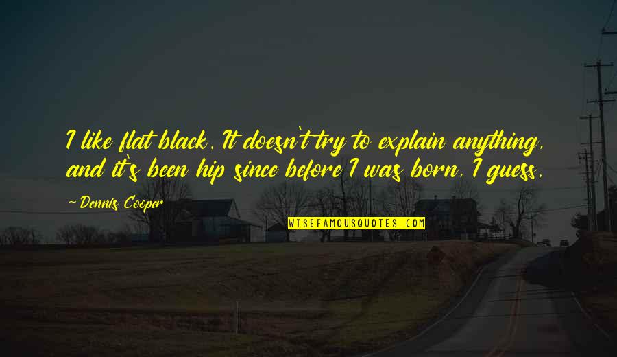 Sincerity Of Friendship Quotes By Dennis Cooper: I like flat black. It doesn't try to Sincerity Of Friendship Quotes By Dennis Cooper: I like flat black. It doesn't try to