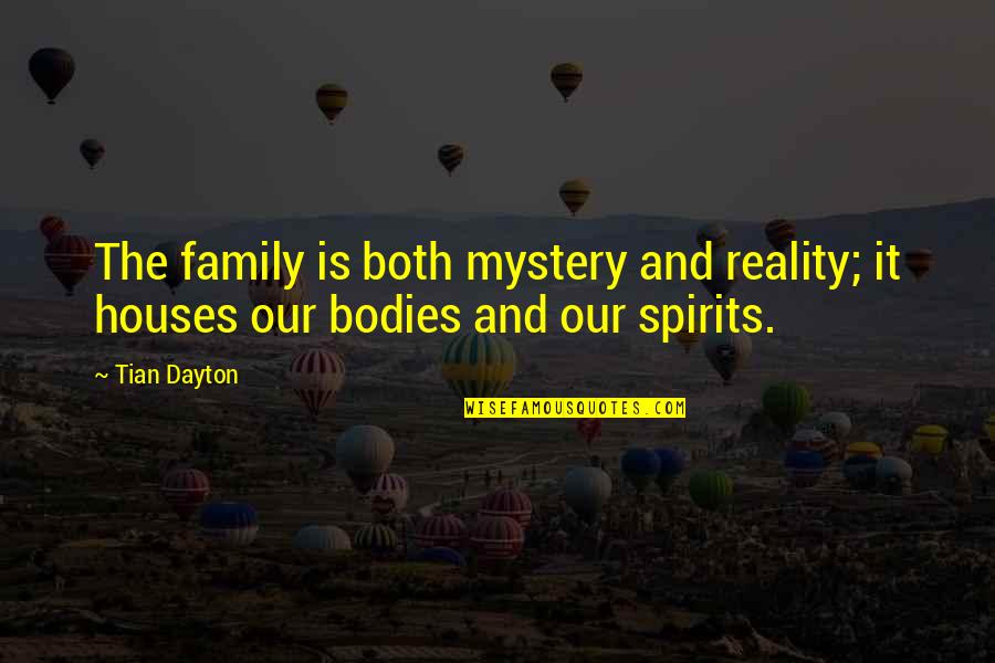 Sindical Definicion Quotes By Tian Dayton: The family is both mystery and reality; it
