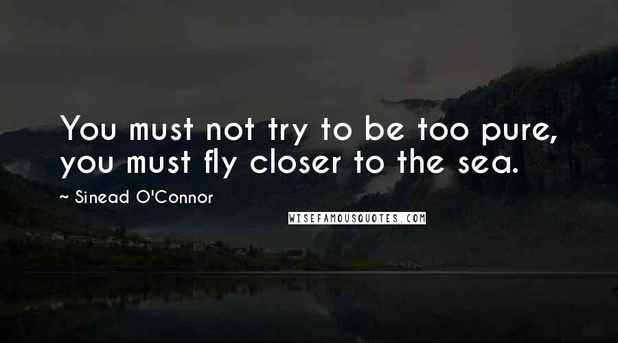 Sinead O'Connor quotes: You must not try to be too pure, you must fly closer to the sea.