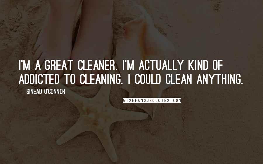 Sinead O'Connor quotes: I'm a great cleaner. I'm actually kind of addicted to cleaning. I could clean anything.