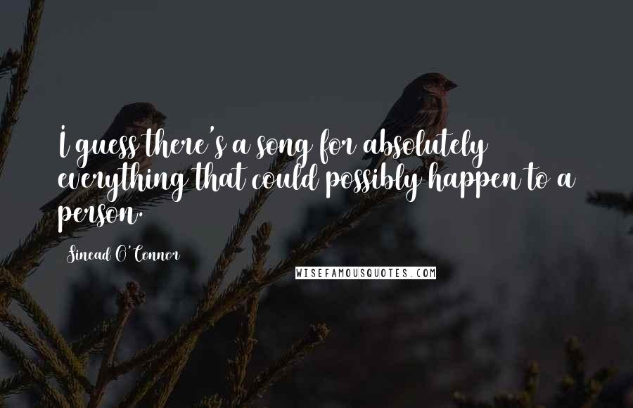 Sinead O'Connor quotes: I guess there's a song for absolutely everything that could possibly happen to a person.