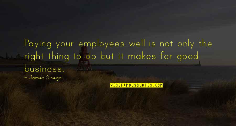 Sinegal Quotes By James Sinegal: Paying your employees well is not only the Sinegal Quotes By James Sinegal: Paying your employees well is not only the