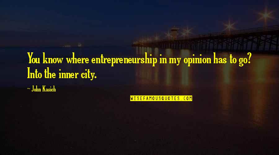 Sinekler Nasil Quotes By John Kasich: You know where entrepreneurship in my opinion has