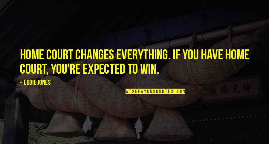 Sinequan Doxepin Quotes By Eddie Jones: Home court changes everything. If you have home