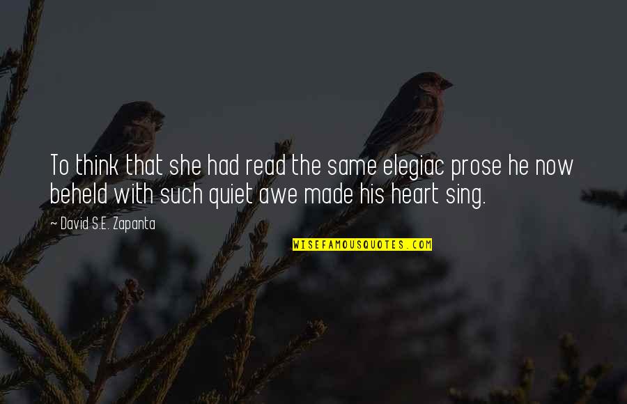 Sing With All Your Heart Quotes By David S.E. Zapanta: To think that she had read the same