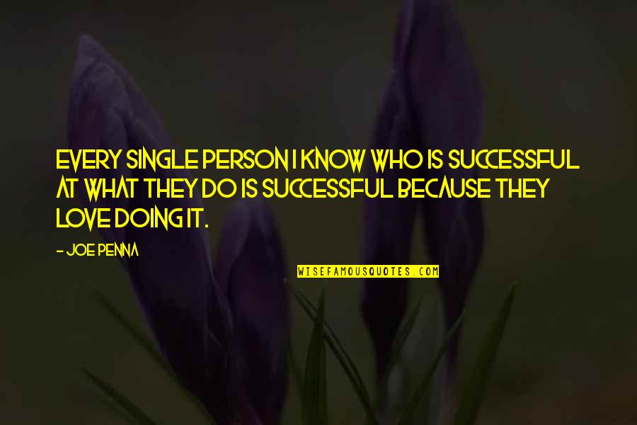 Single Person Quotes By Joe Penna: Every single person I know who is successful