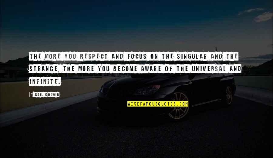 Singular Focus Quotes By Gail Godwin: The more you respect and focus on the