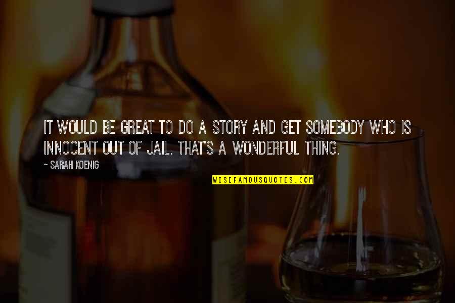 Singuraticul Quotes By Sarah Koenig: It would be great to do a story Singuraticul Quotes By Sarah Koenig: It would be great to do a story