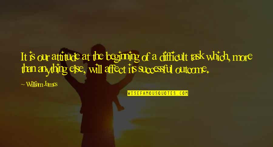 Sinkatex Quotes By William James: It is our attitude at the beginning of Sinkatex Quotes By William James: It is our attitude at the beginning of