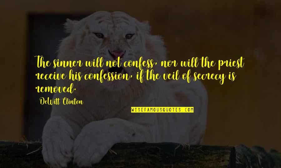 Sinner Quotes By DeWitt Clinton: The sinner will not confess, nor will the