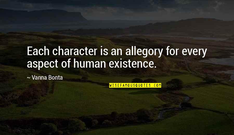 Sinowski Quotes By Vanna Bonta: Each character is an allegory for every aspect