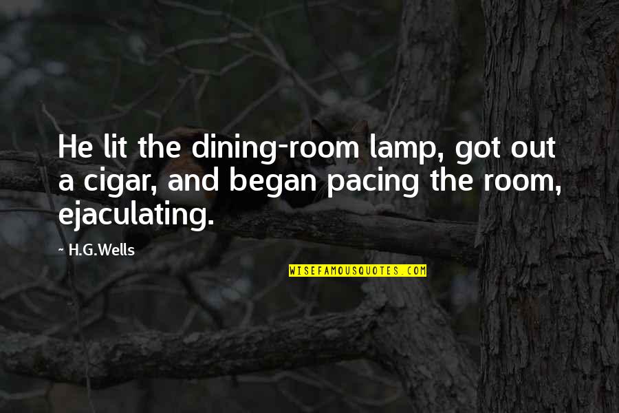 Sins Of The Fathers Quote Quotes By H.G.Wells: He lit the dining-room lamp, got out a
