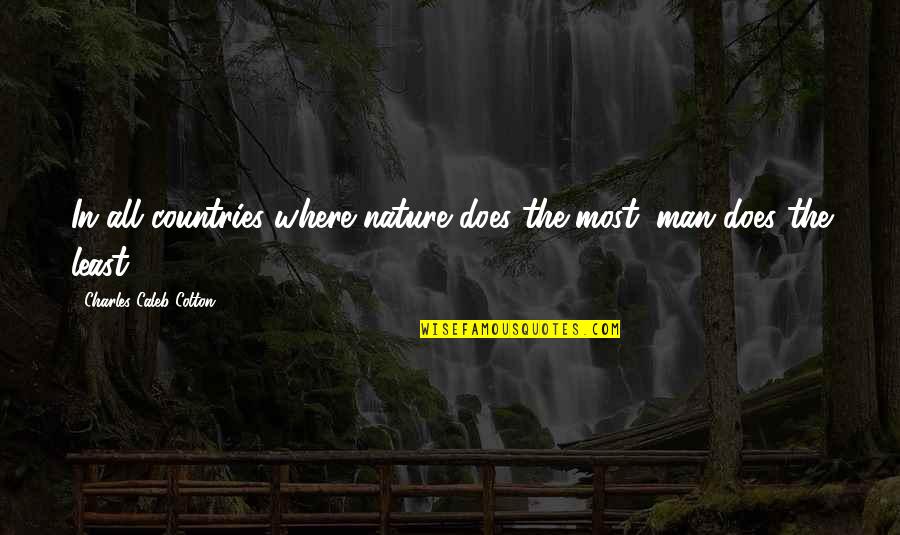Sinuous In A Sentence Quotes By Charles Caleb Colton: In all countries where nature does the most, Sinuous In A Sentence Quotes By Charles Caleb Colton: In all countries where nature does the most,