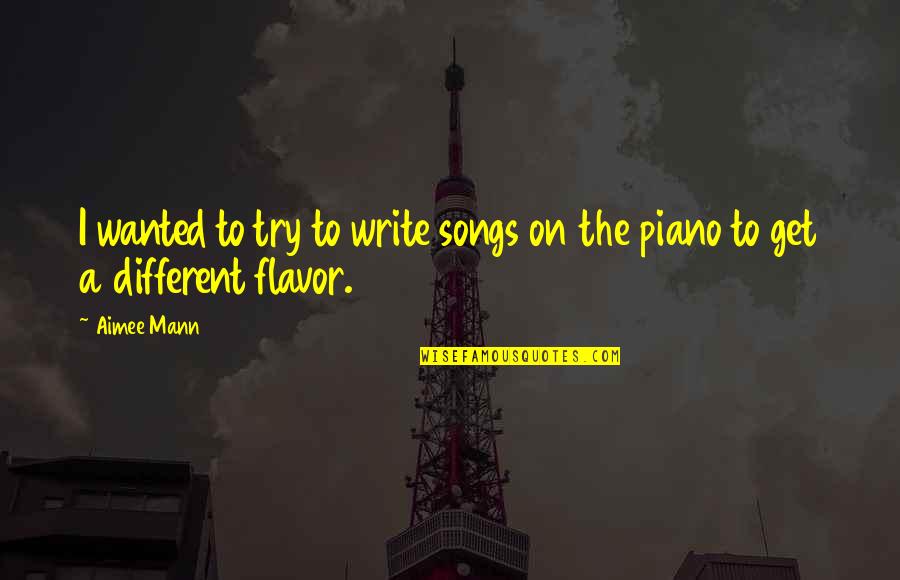Siomara Jaramillo Quotes By Aimee Mann: I wanted to try to write songs on
