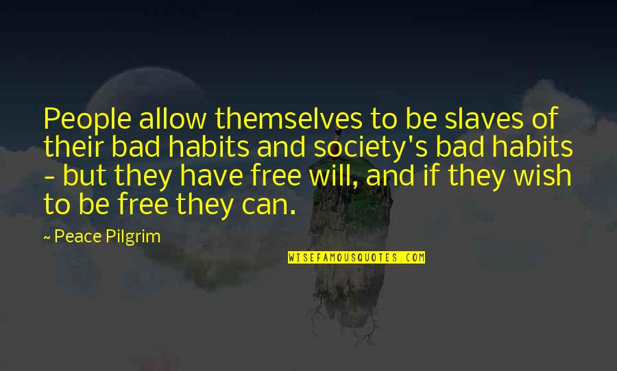 Sioux Indian Prayer Quotes By Peace Pilgrim: People allow themselves to be slaves of their