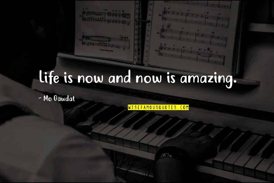 Sipster Quotes By Mo Gawdat: Life is now and now is amazing.