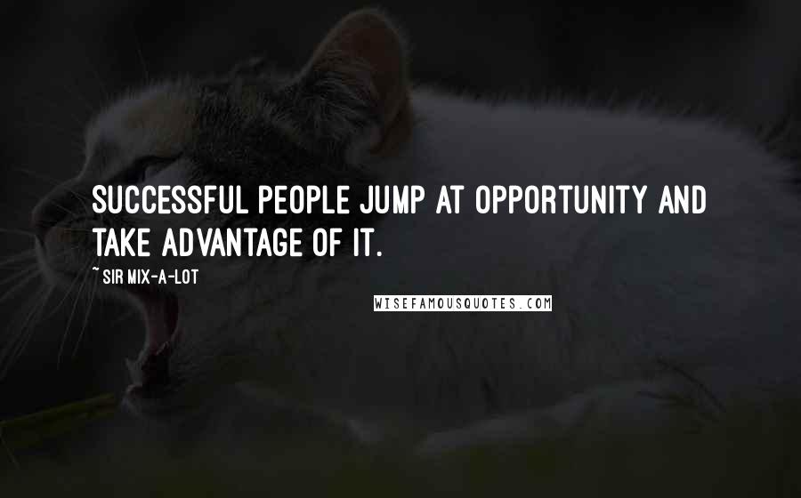 Sir Mix-a-Lot quotes: Successful people jump at opportunity and take advantage of it.