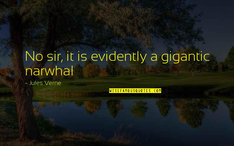 Sir No Sir Quotes By Jules Verne: No sir, it is evidently a gigantic narwhal