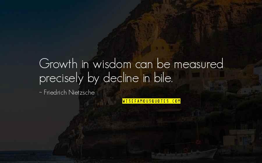 Sir Wilfred Grenfell Quotes By Friedrich Nietzsche: Growth in wisdom can be measured precisely by