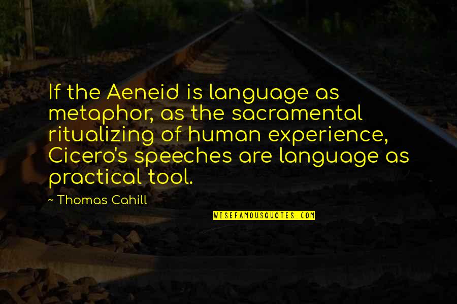 Siratori Quotes By Thomas Cahill: If the Aeneid is language as metaphor, as