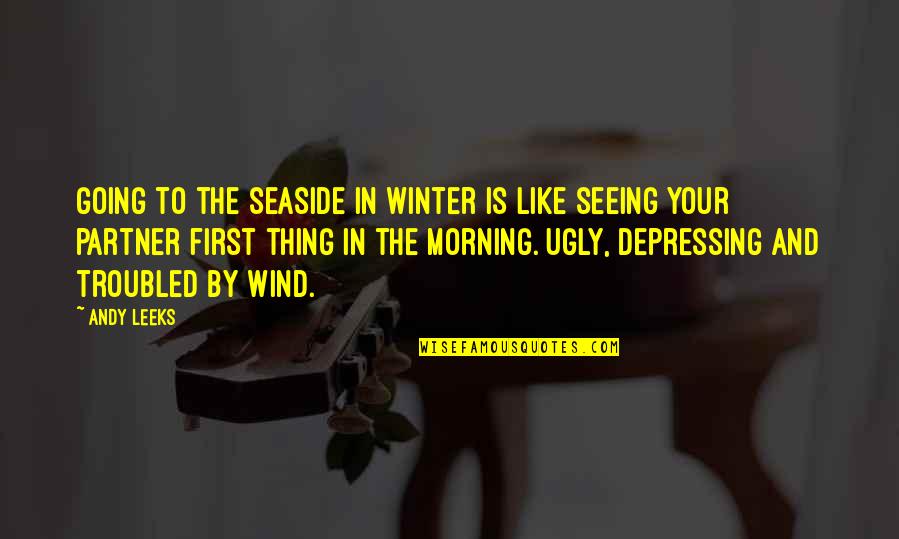 Siria Grandet Quotes By Andy Leeks: Going to the seaside in winter is like