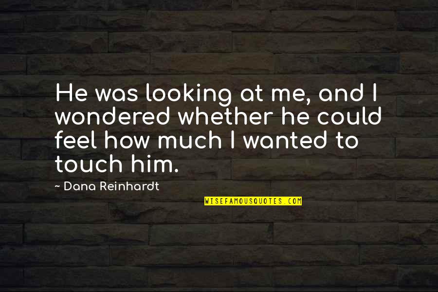 Sirilla Quotes By Dana Reinhardt: He was looking at me, and I wondered Sirilla Quotes By Dana Reinhardt: He was looking at me, and I wondered