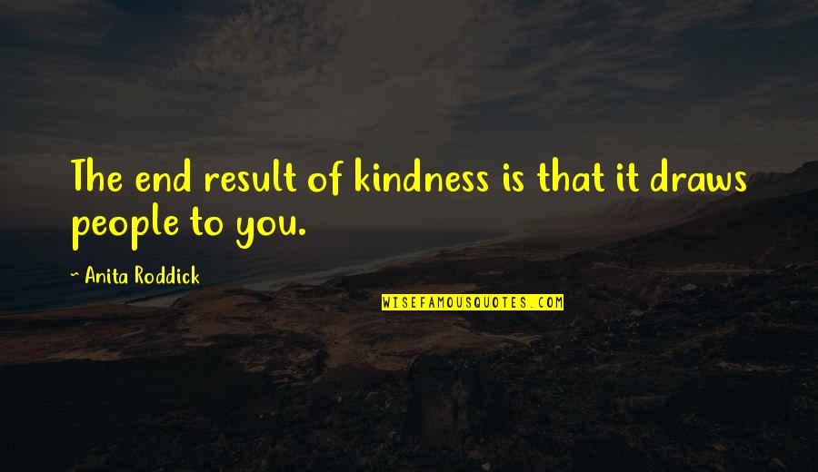 Sister Hazel Song Quotes By Anita Roddick: The end result of kindness is that it