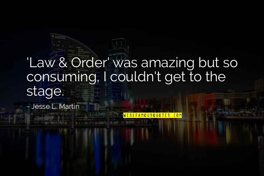 Sisterhood And Distance Quotes By Jesse L. Martin: 'Law & Order' was amazing but so consuming,
