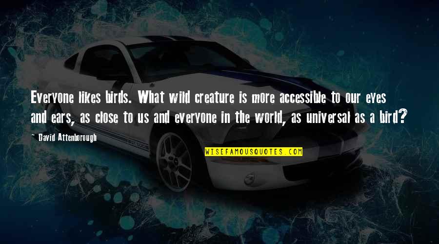 Sit Down Positive Quotes By David Attenborough: Everyone likes birds. What wild creature is more