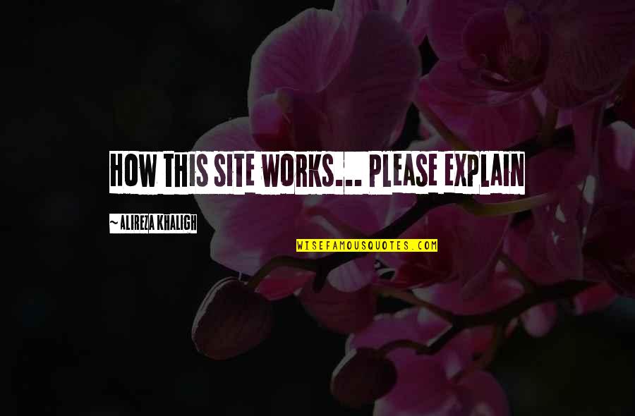 Site Quotes By Alireza Khaligh: How this site works... Please explain Site Quotes By Alireza Khaligh: How this site works... Please explain