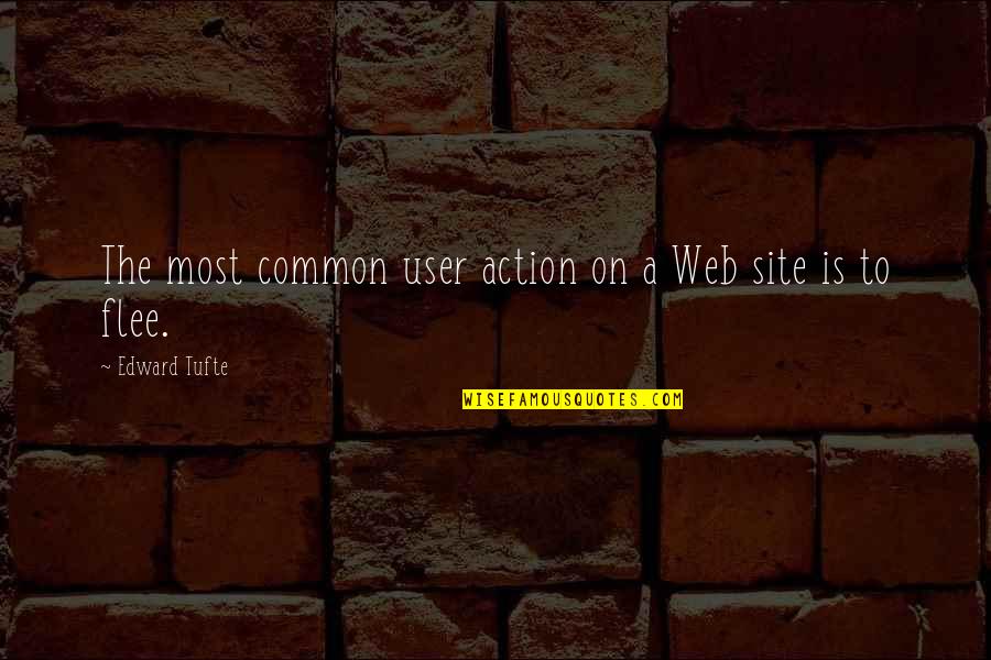 Site Quotes By Edward Tufte: The most common user action on a Web Site Quotes By Edward Tufte: The most common user action on a Web