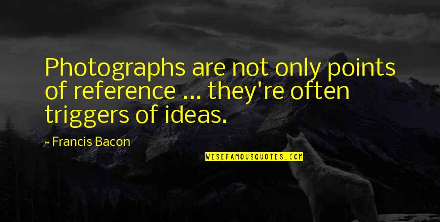 Site Seeing Quotes By Francis Bacon: Photographs are not only points of reference ...