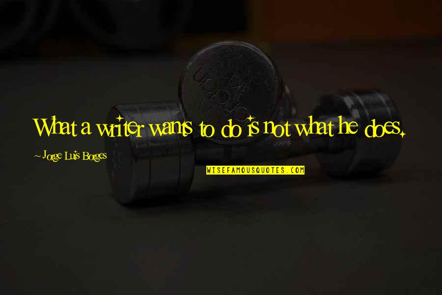 Sitherio Quotes By Jorge Luis Borges: What a writer wants to do is not Sitherio Quotes By Jorge Luis Borges: What a writer wants to do is not