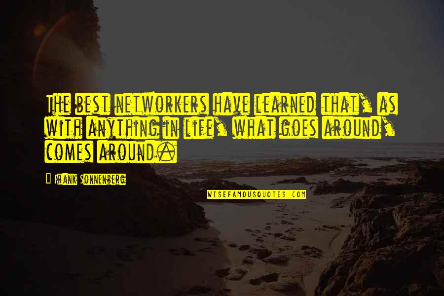 Sitjar Quotes By Frank Sonnenberg: The best networkers have learned that, as with
