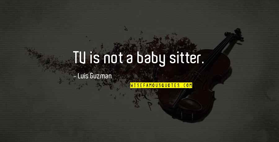 Sitter's Quotes By Luis Guzman: TV is not a baby sitter.