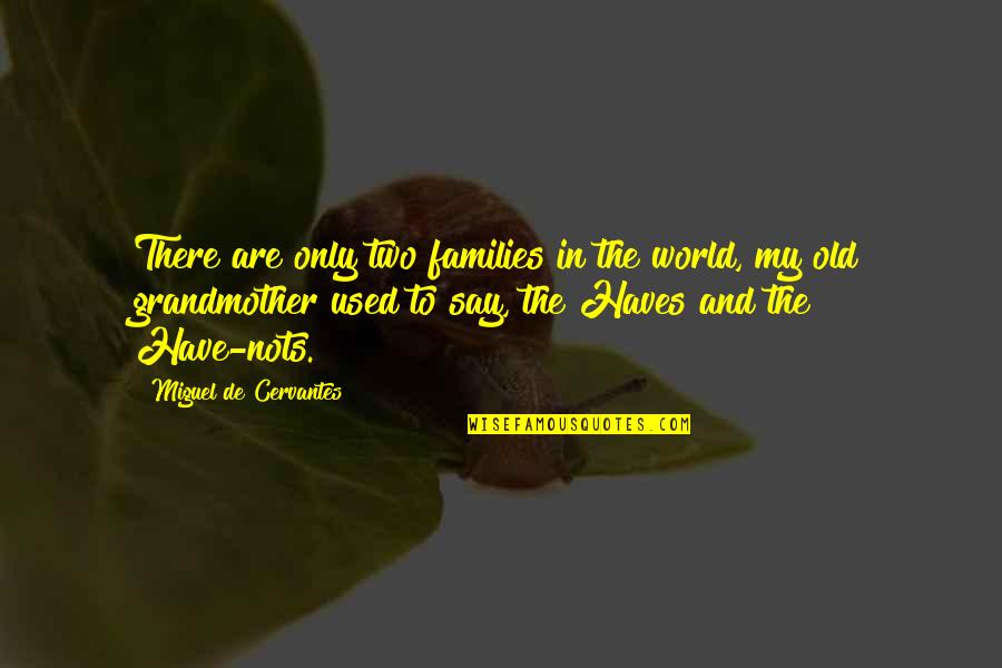 Sitteth Upon The Circle Quotes By Miguel De Cervantes: There are only two families in the world,