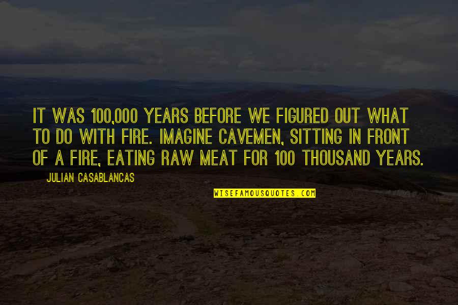 Sitting By A Fire Quotes By Julian Casablancas: It was 100,000 years before we figured out