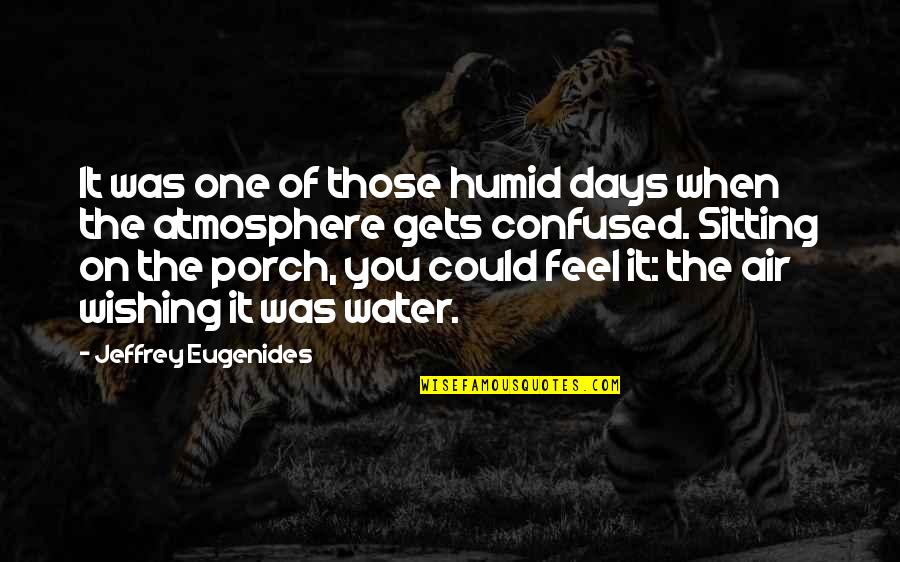 Sitting On A Porch Quotes By Jeffrey Eugenides: It was one of those humid days when