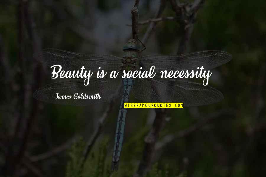 Siyaset Bilimine Quotes By James Goldsmith: Beauty is a social necessity.