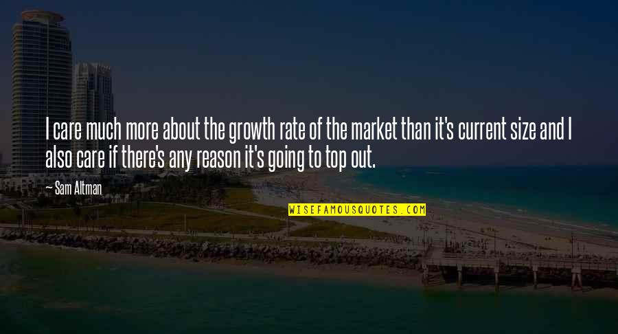 Size It Quotes By Sam Altman: I care much more about the growth rate