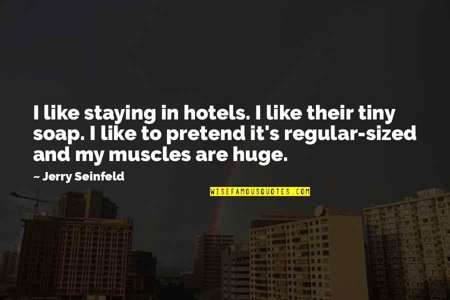 Sized Quotes By Jerry Seinfeld: I like staying in hotels. I like their