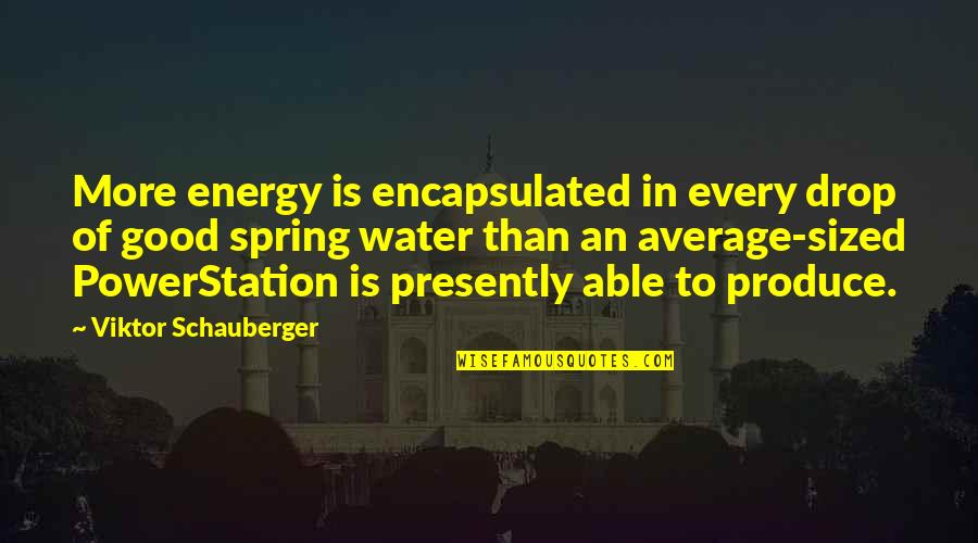 Sized Quotes By Viktor Schauberger: More energy is encapsulated in every drop of
