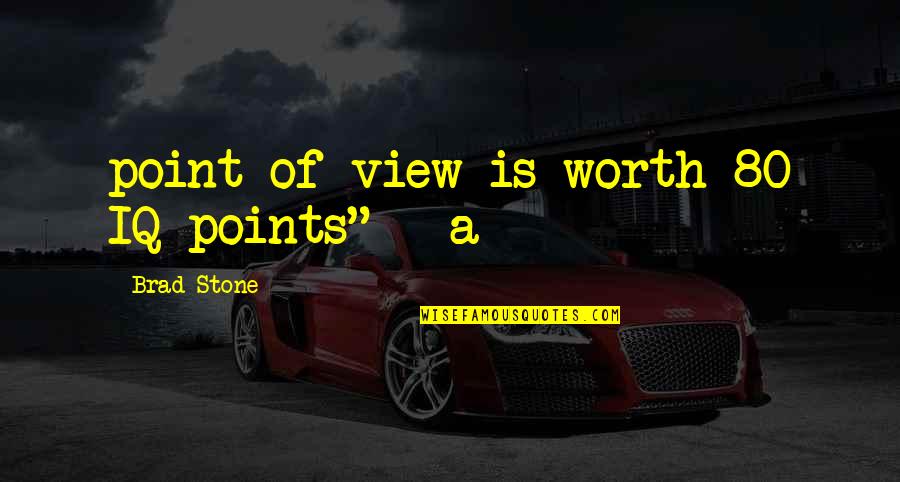 Sizer Sk Quotes By Brad Stone: point of view is worth 80 IQ points"