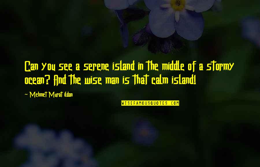 Sj Kd Mar Skynf Rum Quotes By Mehmet Murat Ildan: Can you see a serene island in the