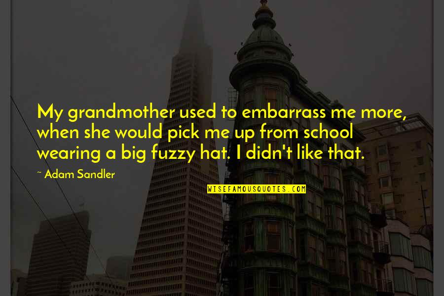 Sjedim Sam Quotes By Adam Sandler: My grandmother used to embarrass me more, when Sjedim Sam Quotes By Adam Sandler: My grandmother used to embarrass me more, when