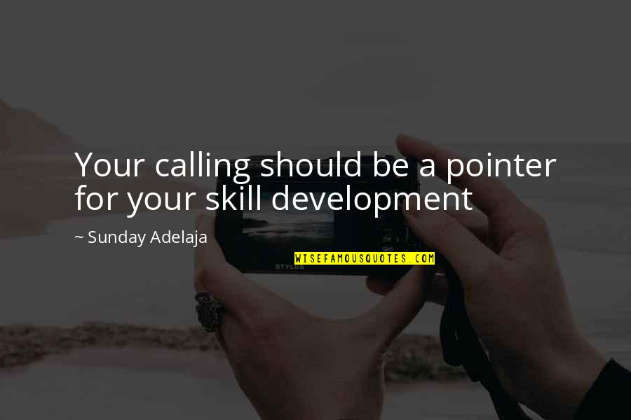 Skills Development Quotes By Sunday Adelaja: Your calling should be a pointer for your
